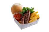 LAMB KEBAPCHE – MENU (2 pcs. from 100% lamb meat with French fries, homemade “Ljutenitsa” and bun)